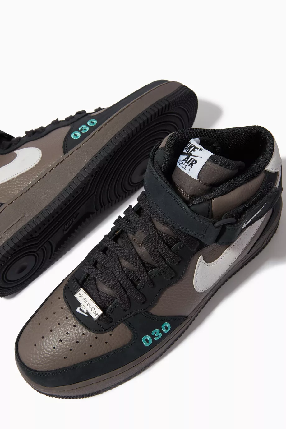 Buy Nike Black Air Force 1 Mid Sneakers For Men Online Ounass UAE
