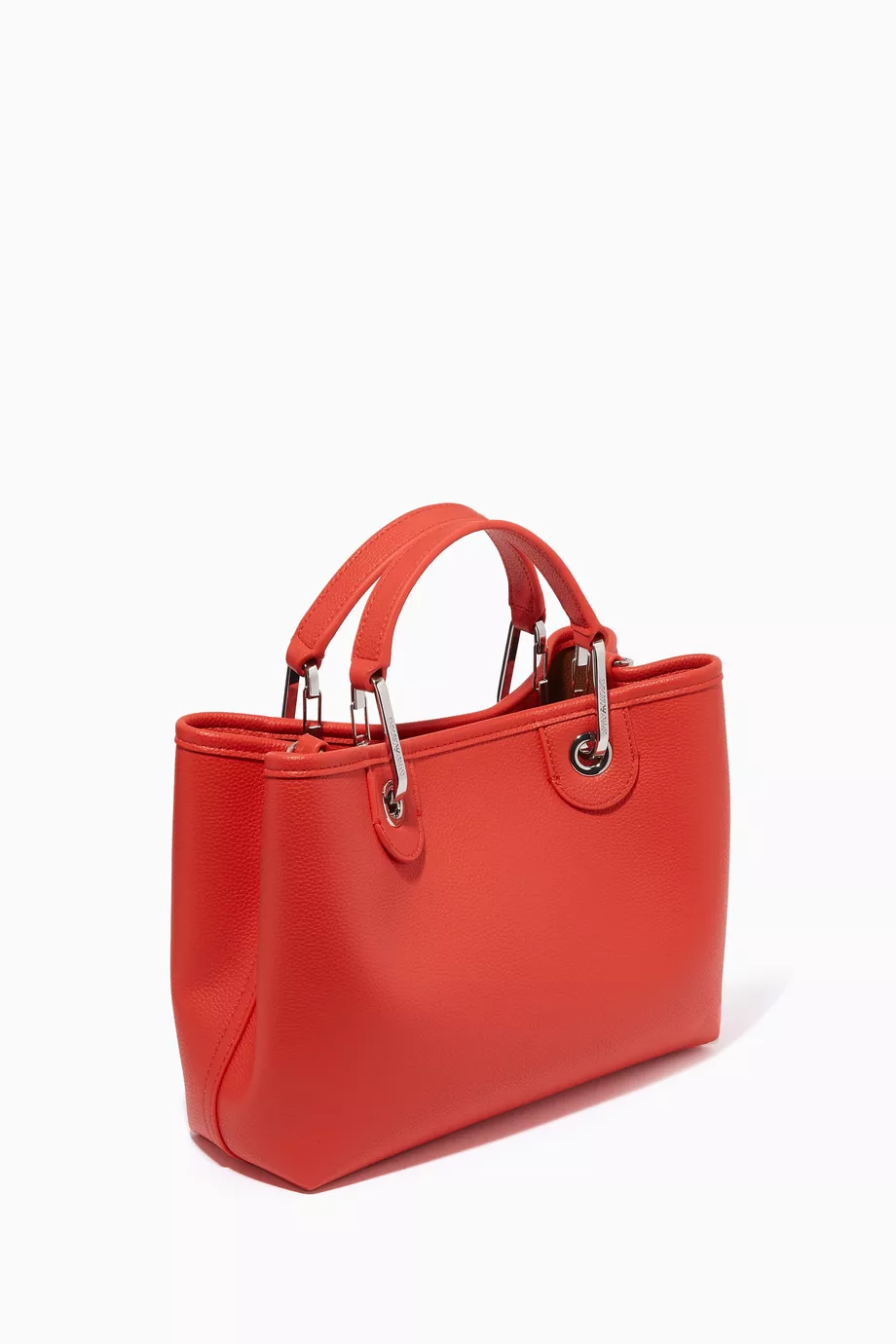 Buy Emporio Armani Orange My EA Small Tote Bag in Faux