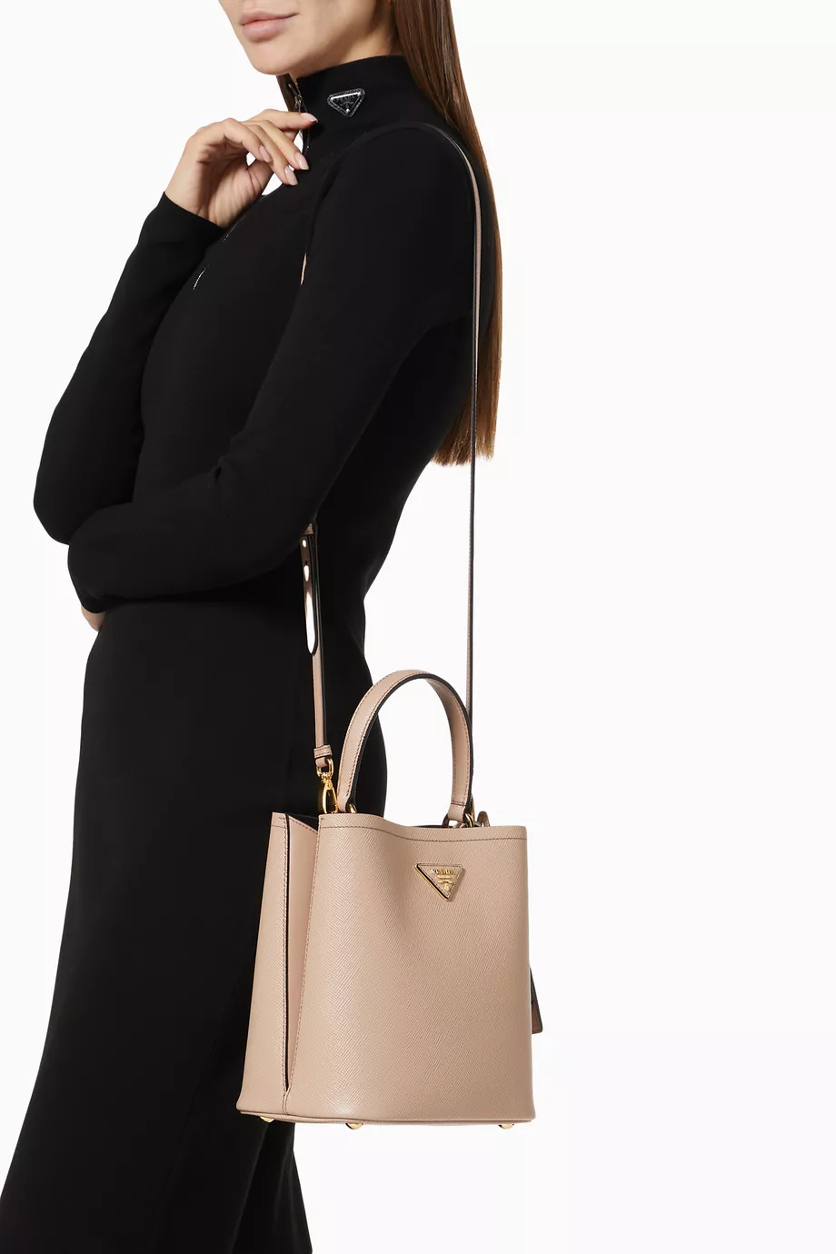 Buy Prada Pink Medium Panier Bag in Saffiano Leather For Women Online Ounass UAE