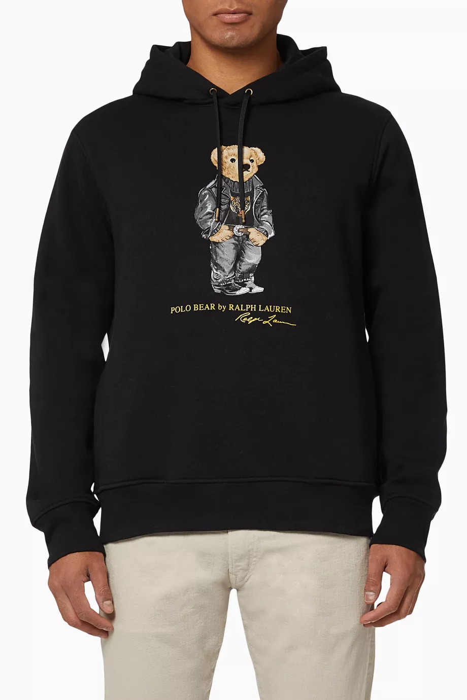 Buy Polo Ralph Lauren Black Polo Bear Hoodie in Fleece For Men Online Ounass UAE