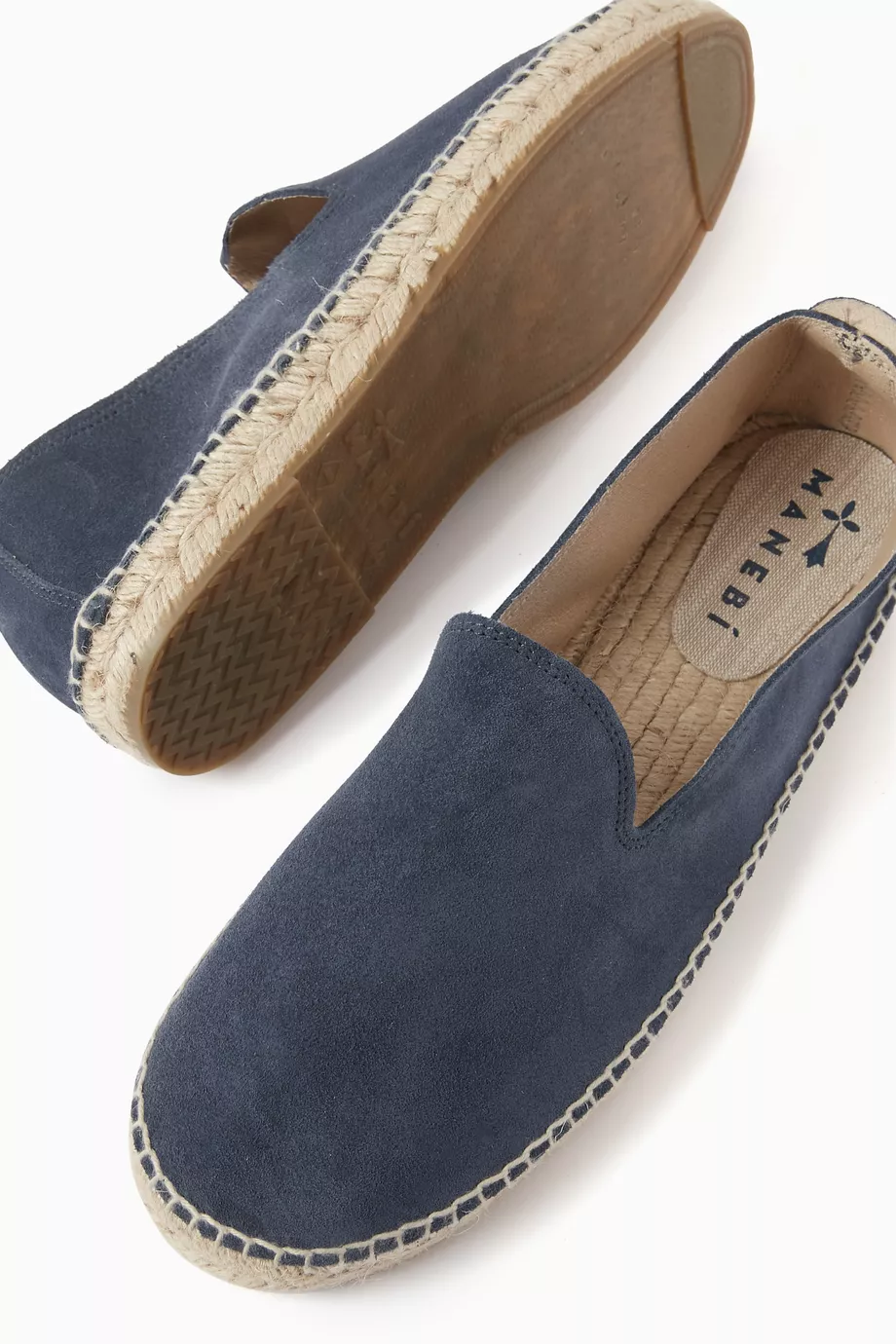 Buy Manebi Blue Hamptons Espadrilles in Suede For Men Online