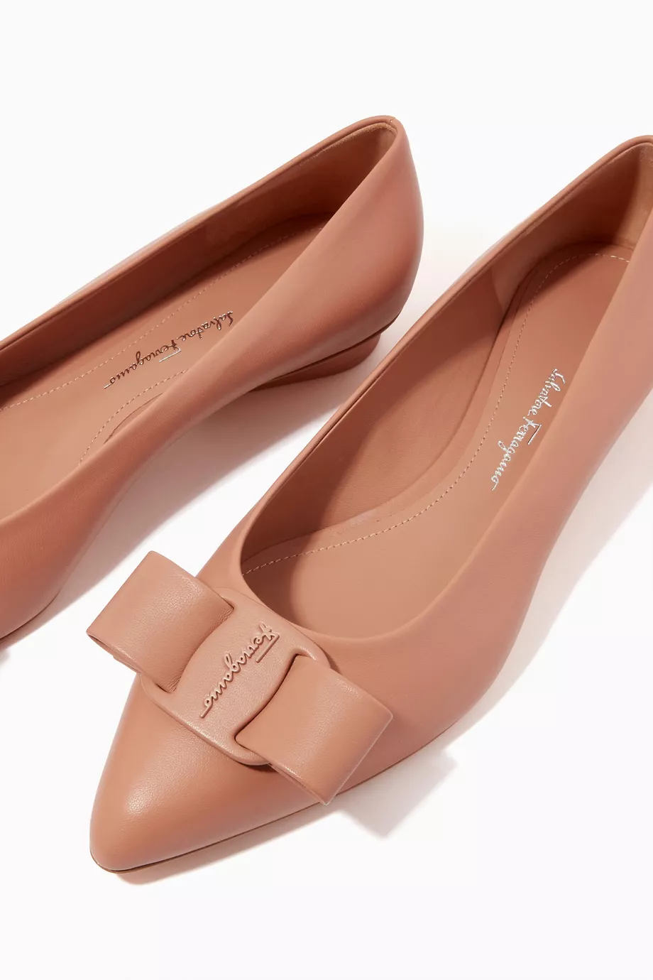 Buy Ferragamo Purple Viva Ballet Flats in Nappa For Women Online