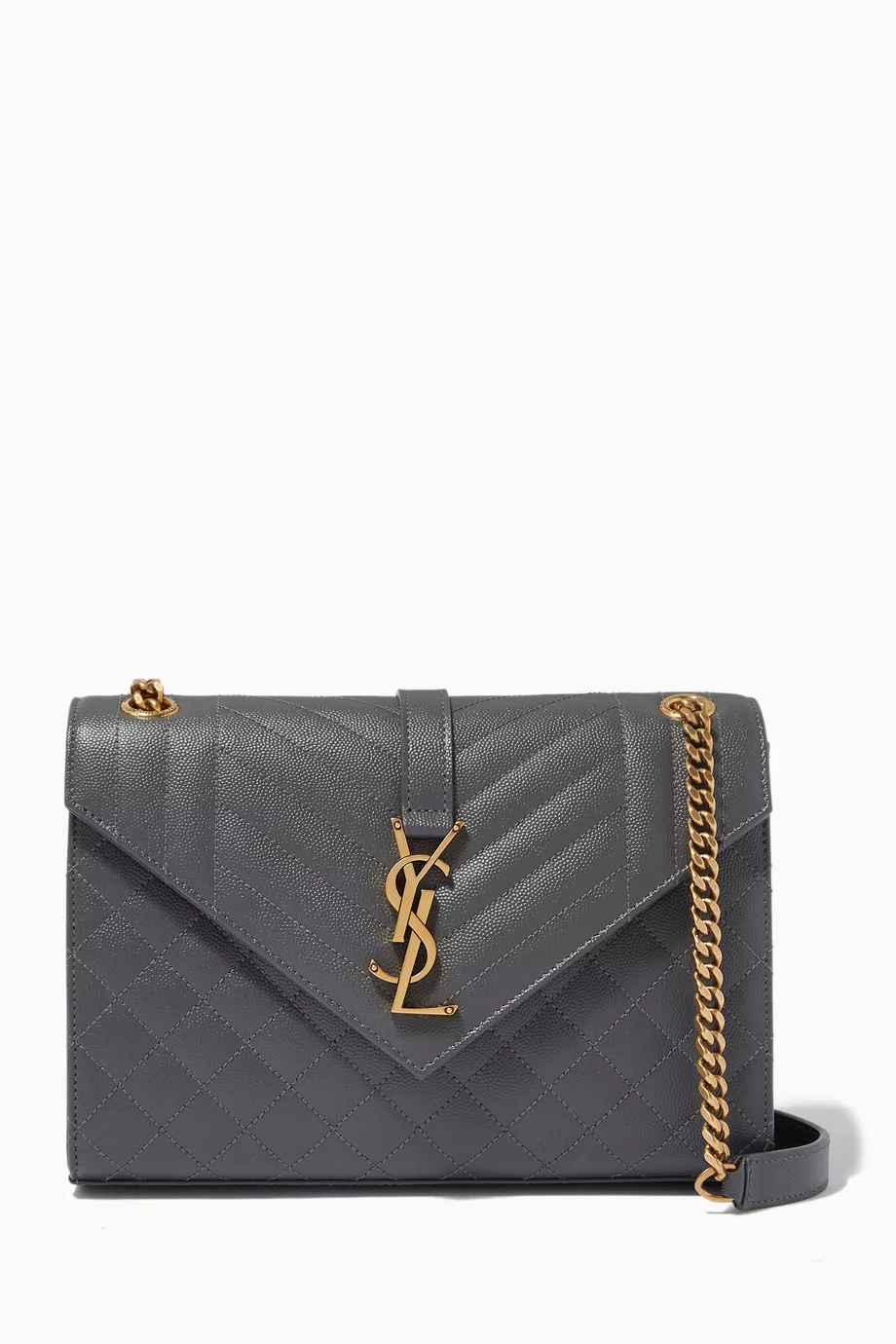 Envelope medium bag in grain de poudre embossed leather online