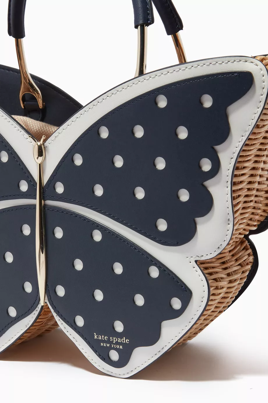Buy Kate Spade New York Multicolour Wing it 3D Butterfly Satchel Bag in Leather Wicker For Women Online Ounass UAE