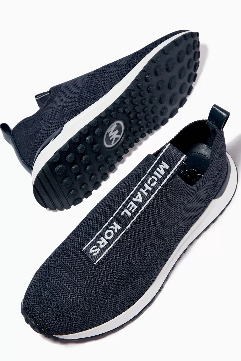 Buy Michael Kors Blue Miles Slip on Sneaker in Stretch Knit For Men Online Ounass UAE