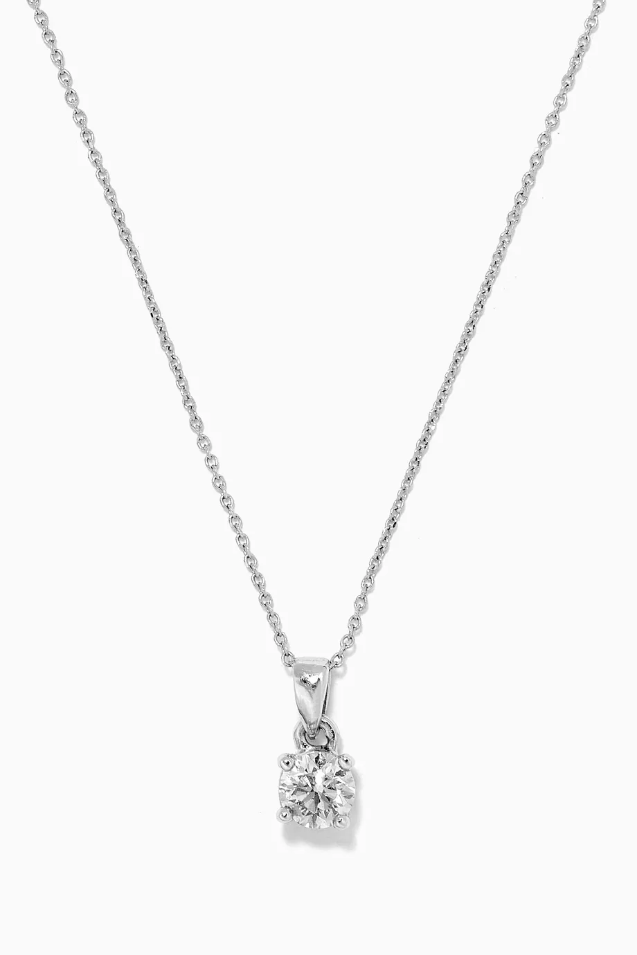 Buy Baby Fitaihi White Diamond Pendant Necklace in 18kt White Gold For Kids Online Ounass UAE