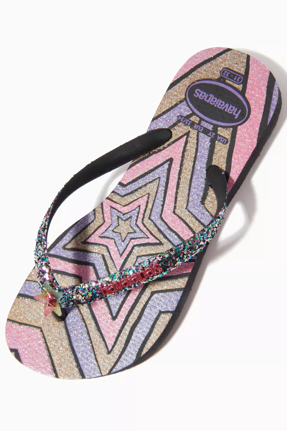 Buy Havaianas Multicolour Glitter Star Flip Flops For Girls Online Ounass UAE