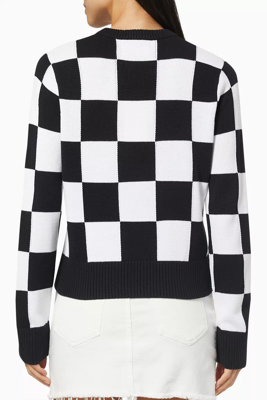 Buy Fred Perry Black Amy Winehouse X Checkerboard Jumper in Cotton For Women Online Ounass UAE