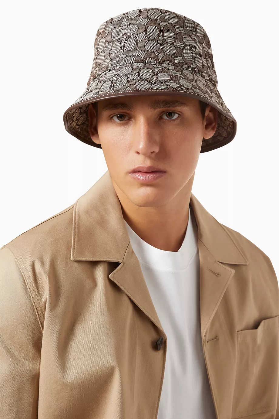 Buy Coach Brown Bucket Hat in Signature Jacquard For Men Online Ounass UAE