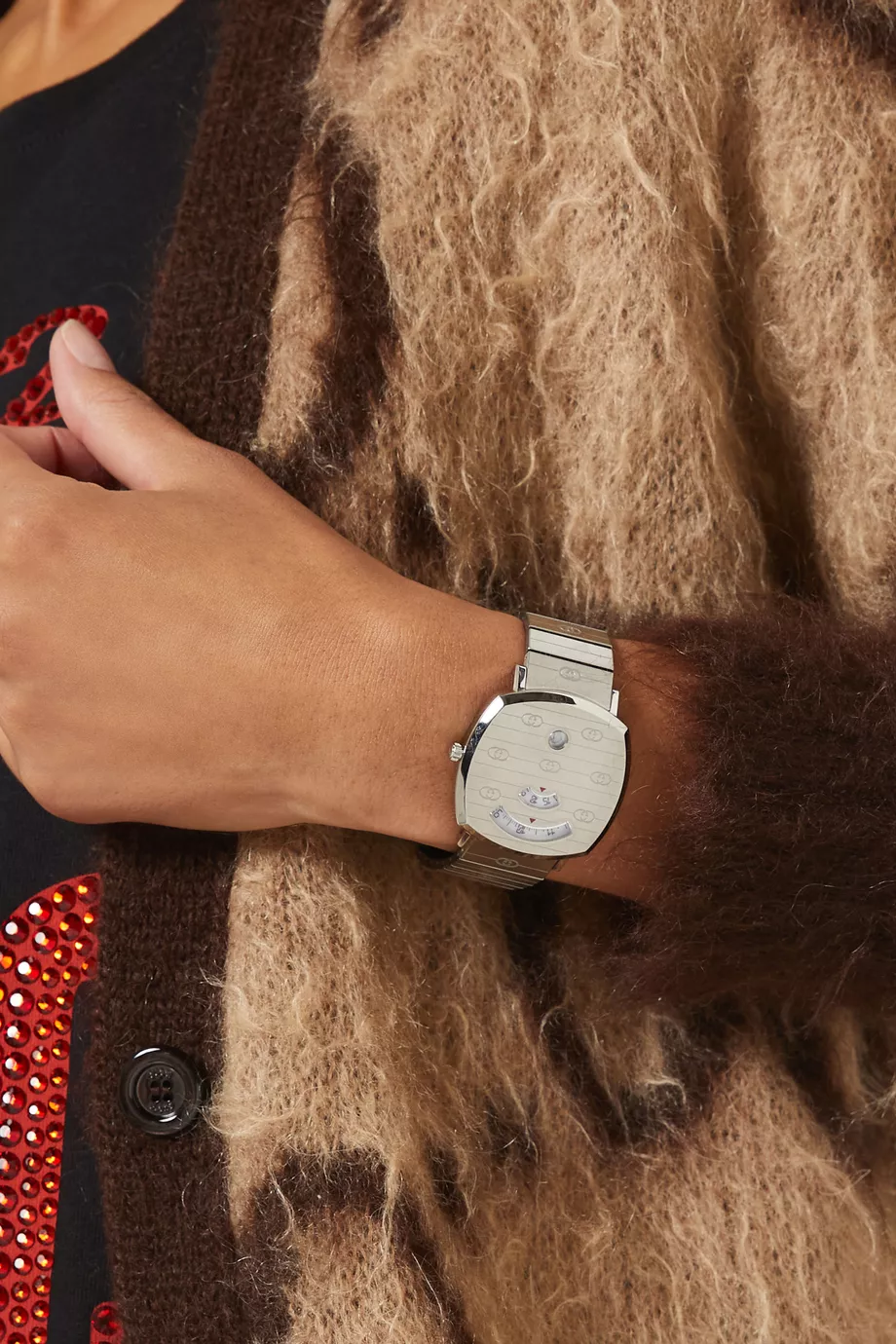 Buy Gucci Silver Gucci Grip Quartz Watch For UNISEX Online Ounass UAE