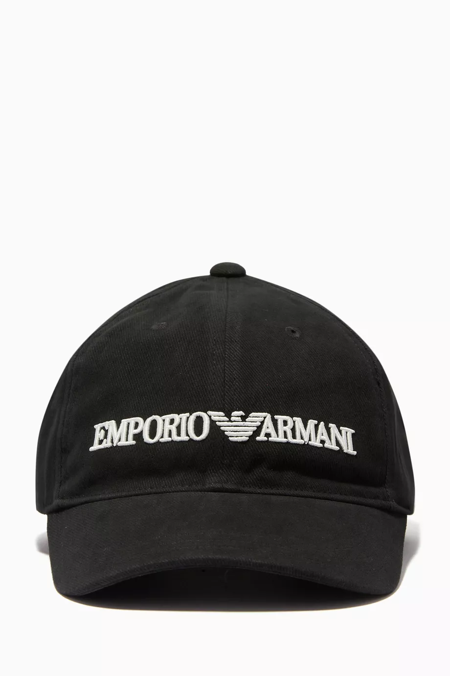 Buy Emporio Armani Black EA Embroidered Baseball Cap in Cotton For Men Online Ounass UAE