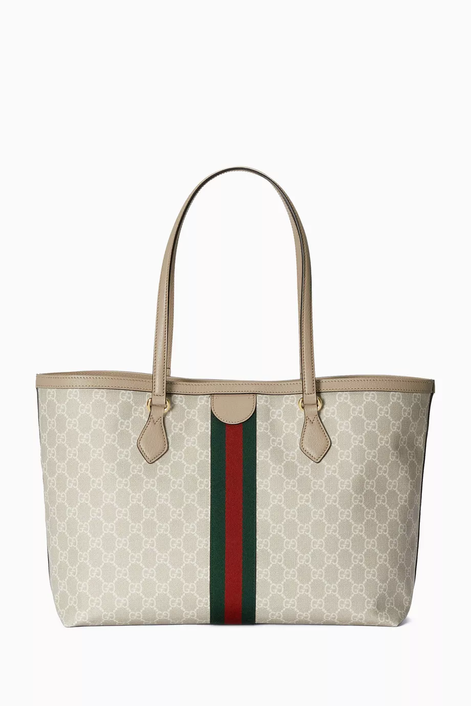 Buy Gucci Neutral Ophidia Medium Tote Bag in GG Supreme Canvas For Women Online Ounass UAE