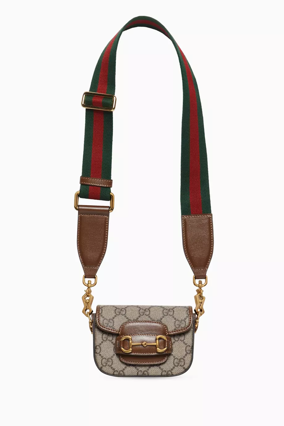 Buy Gucci Brown Mini GG Supreme 1955 Horsebit Strap Wallet in Coated canvas For Women Online Ounass UAE