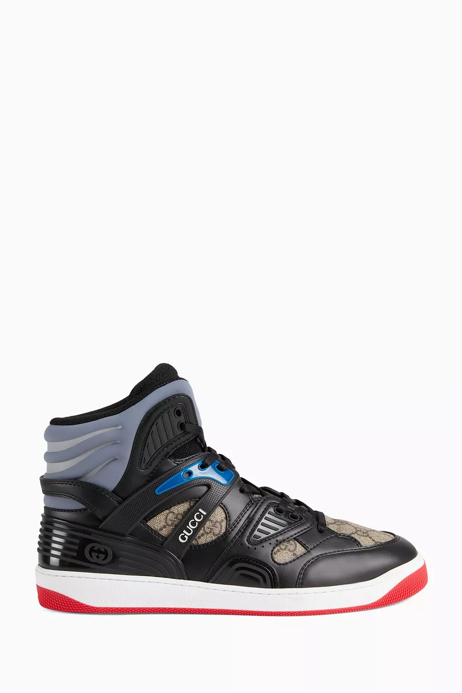 Buy Gucci Black Gucci Supreme Basket Sneakers in Demetra Logo