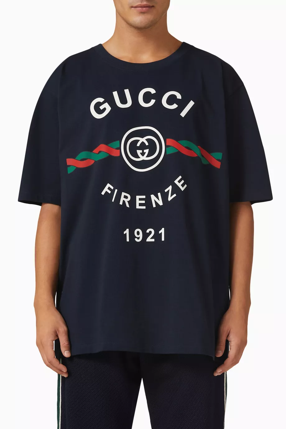 Buy Gucci Blue Gucci Firenze 1921 T-shirt in Cotton Jersey