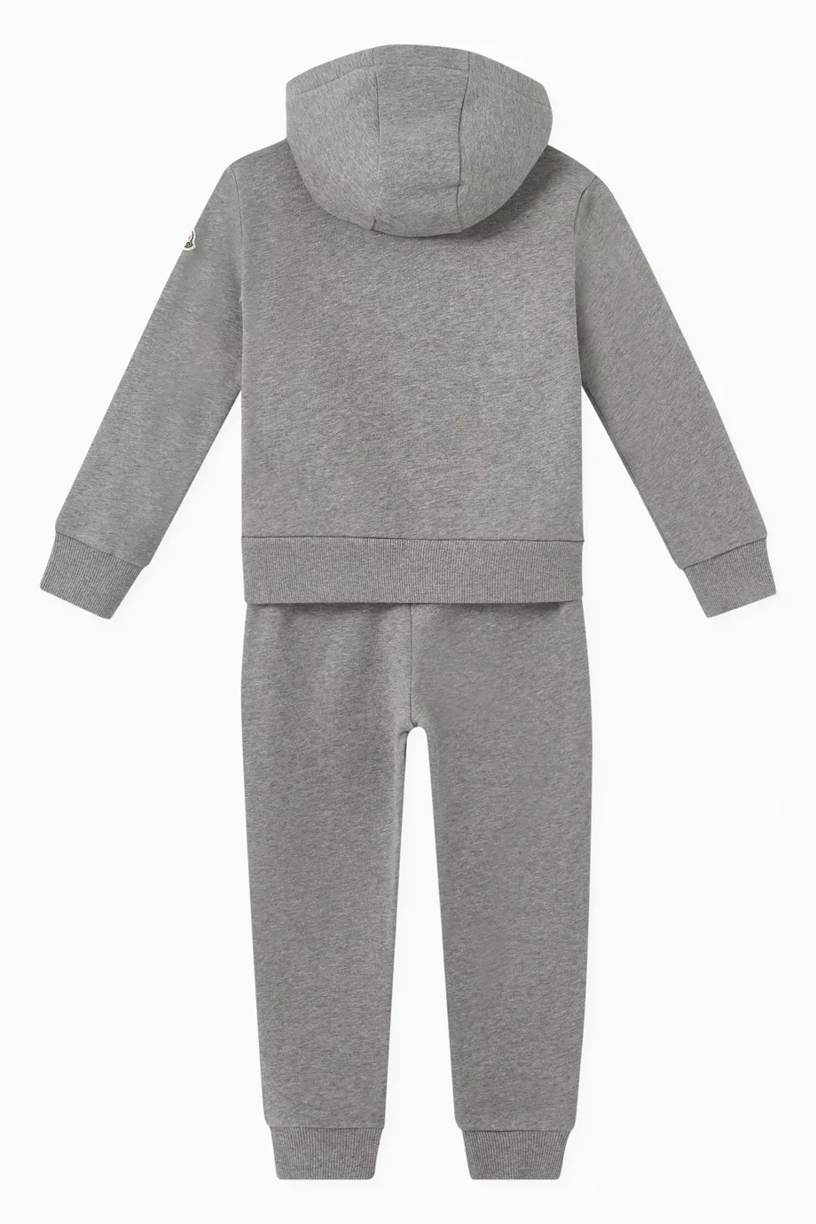 Buy Moncler Enfant Grey Logo Tracksuit in Cotton For Boys Online Ounass UAE