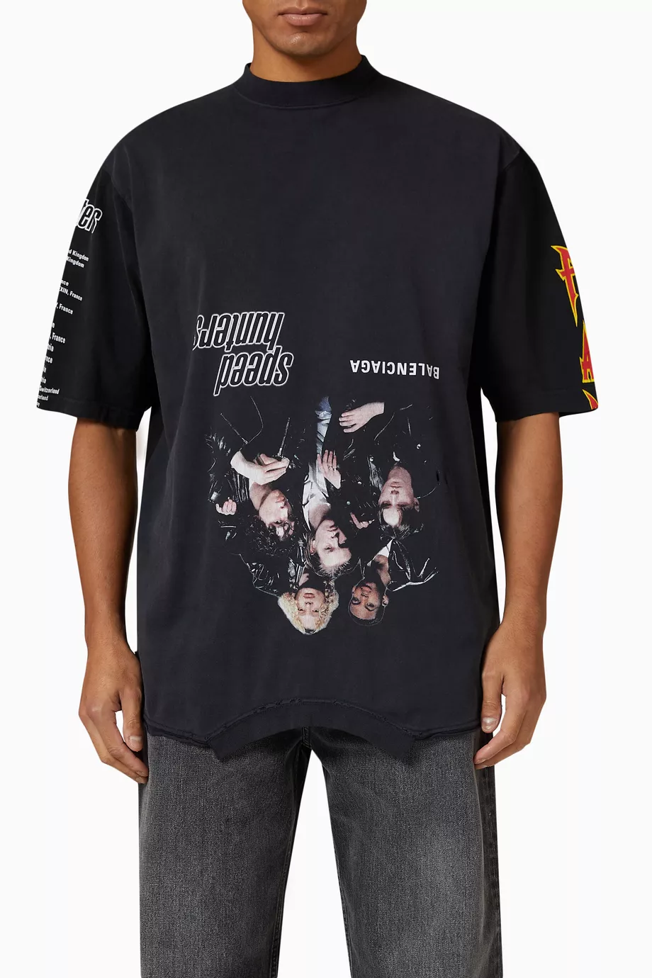 Buy Balenciaga Black Speed Hunter Upside Down Oversized T