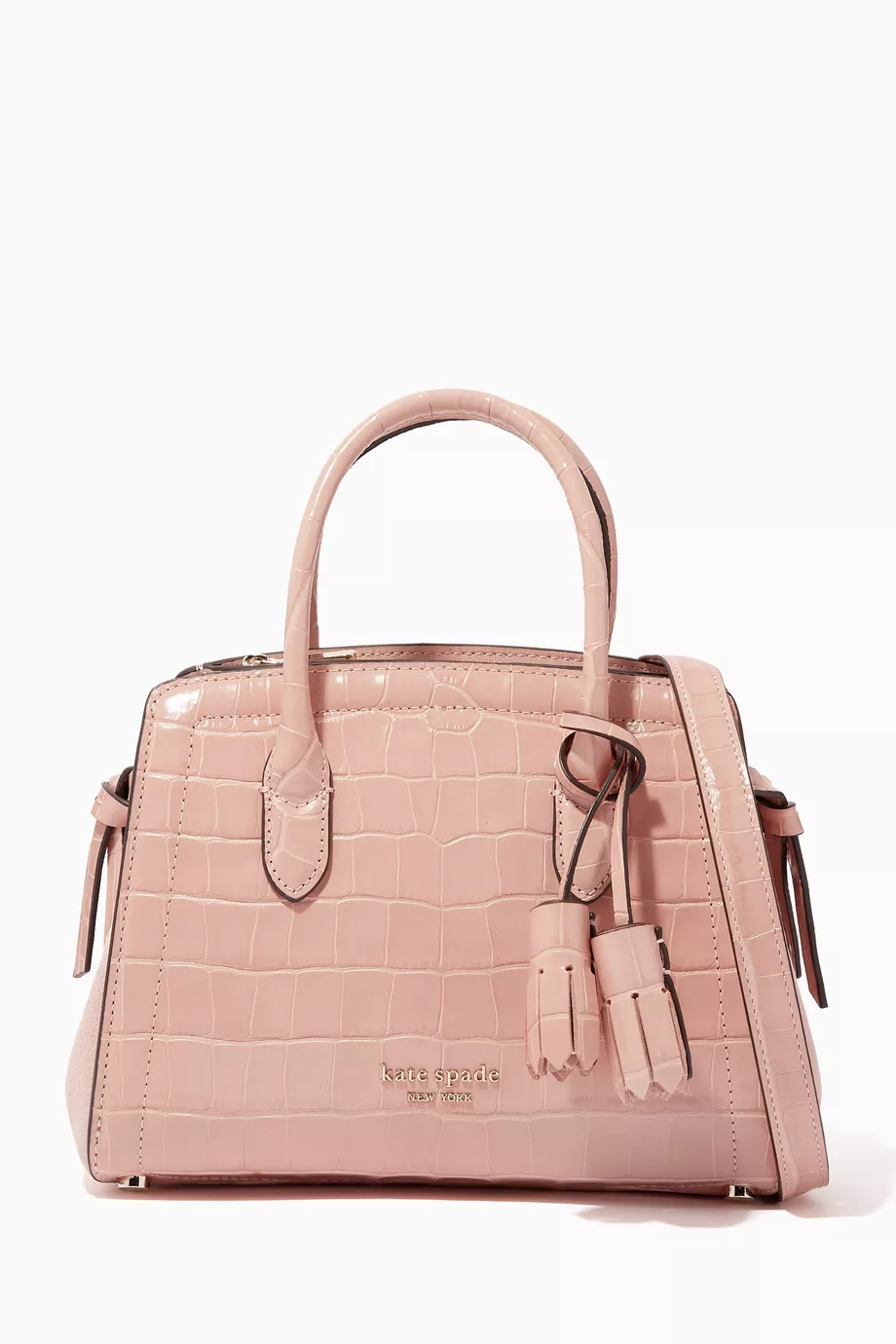 Buy Kate Spade New York Pink Mini Knott Satchel in Croc-embossed