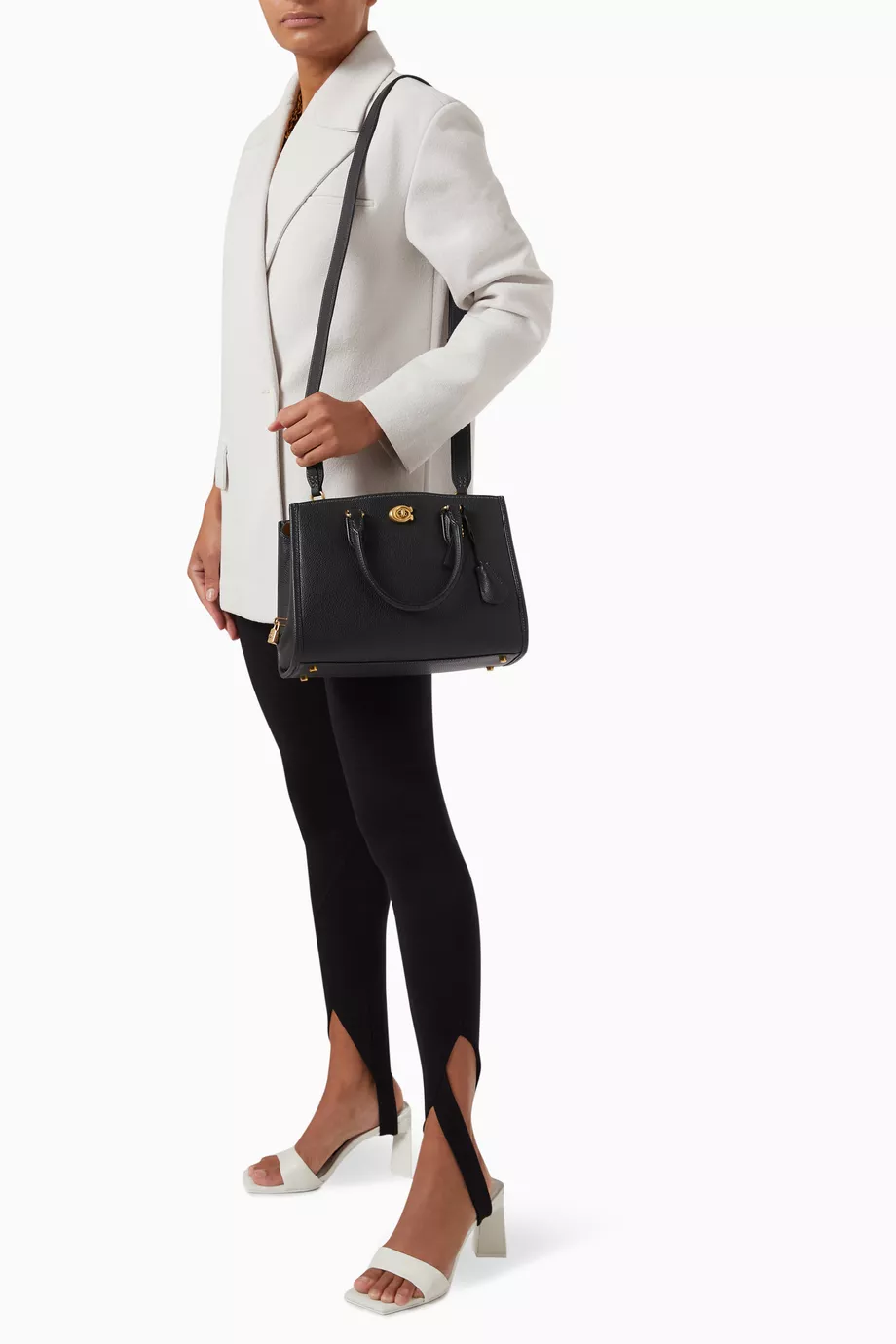 Buy Coach Black Brooke Carryall Bag in Pebbled Leather For Women Online Ounass UAE