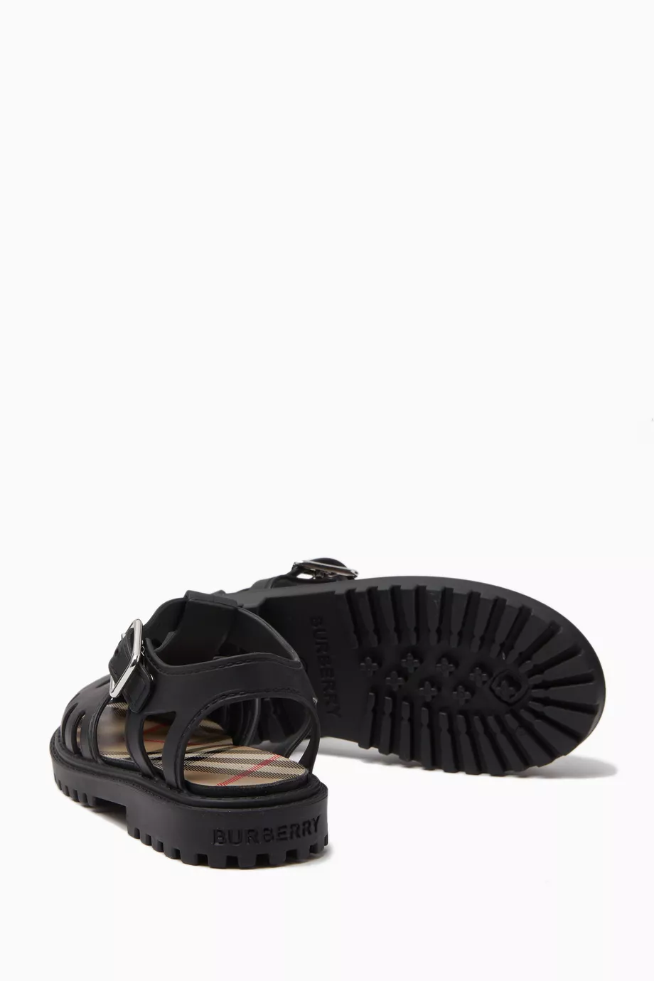 Burberry black sandals cheap