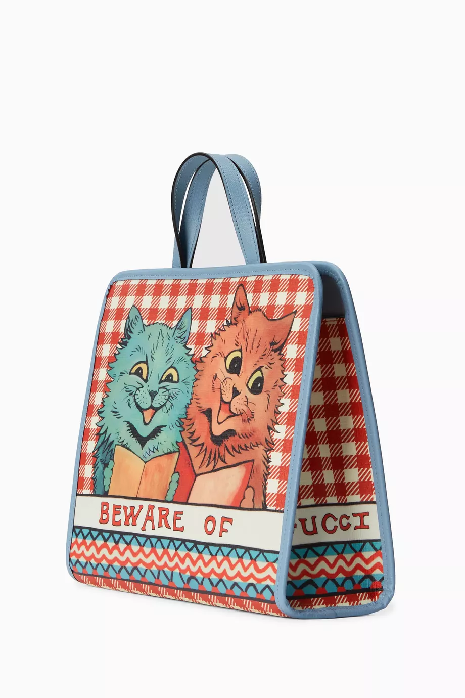 Buy Gucci Multicolour Cat Print Top Handle Bag in Canvas For Girls Online Ounass UAE