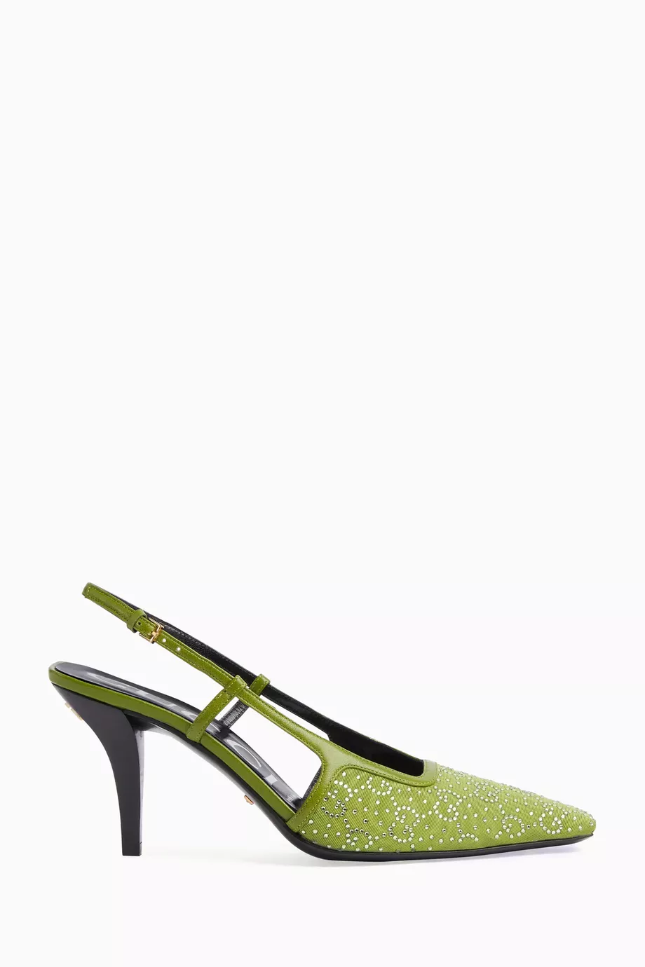 Buy Gucci Green Tom 75 GG Slingback Pumps in Moire For Women Online Ounass UAE