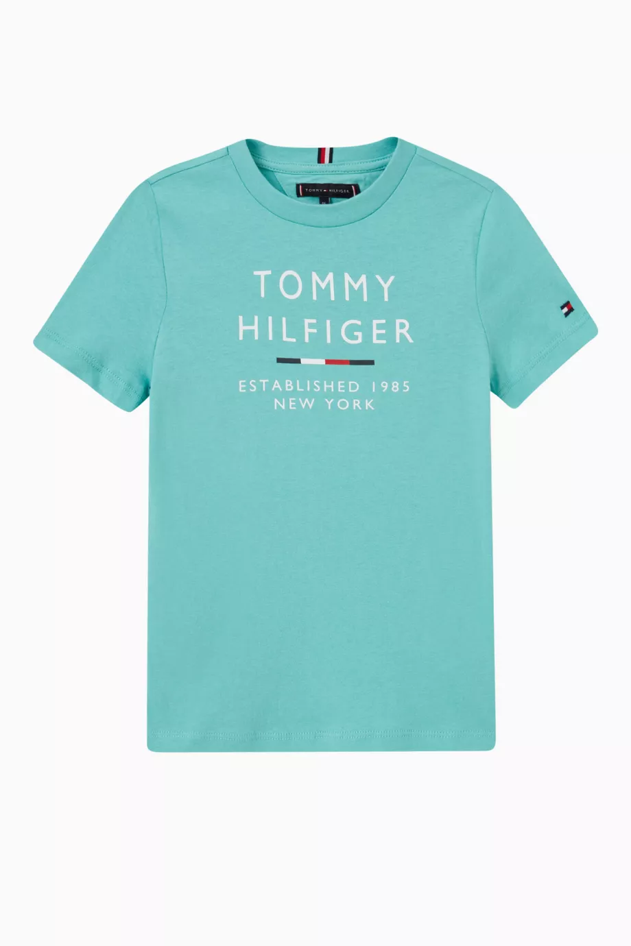 U Tommy Logo T-Shirt Chambray Sky Tommy Hilfiger Luksusbaby, 56% OFF