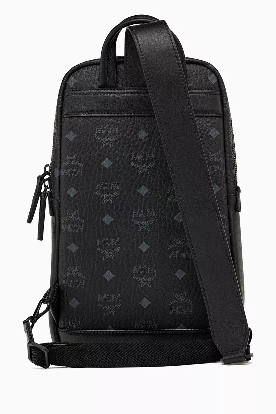 Buy MCM Black Small Aren Sling Bag in Visetos For Men Online Ounass UAE