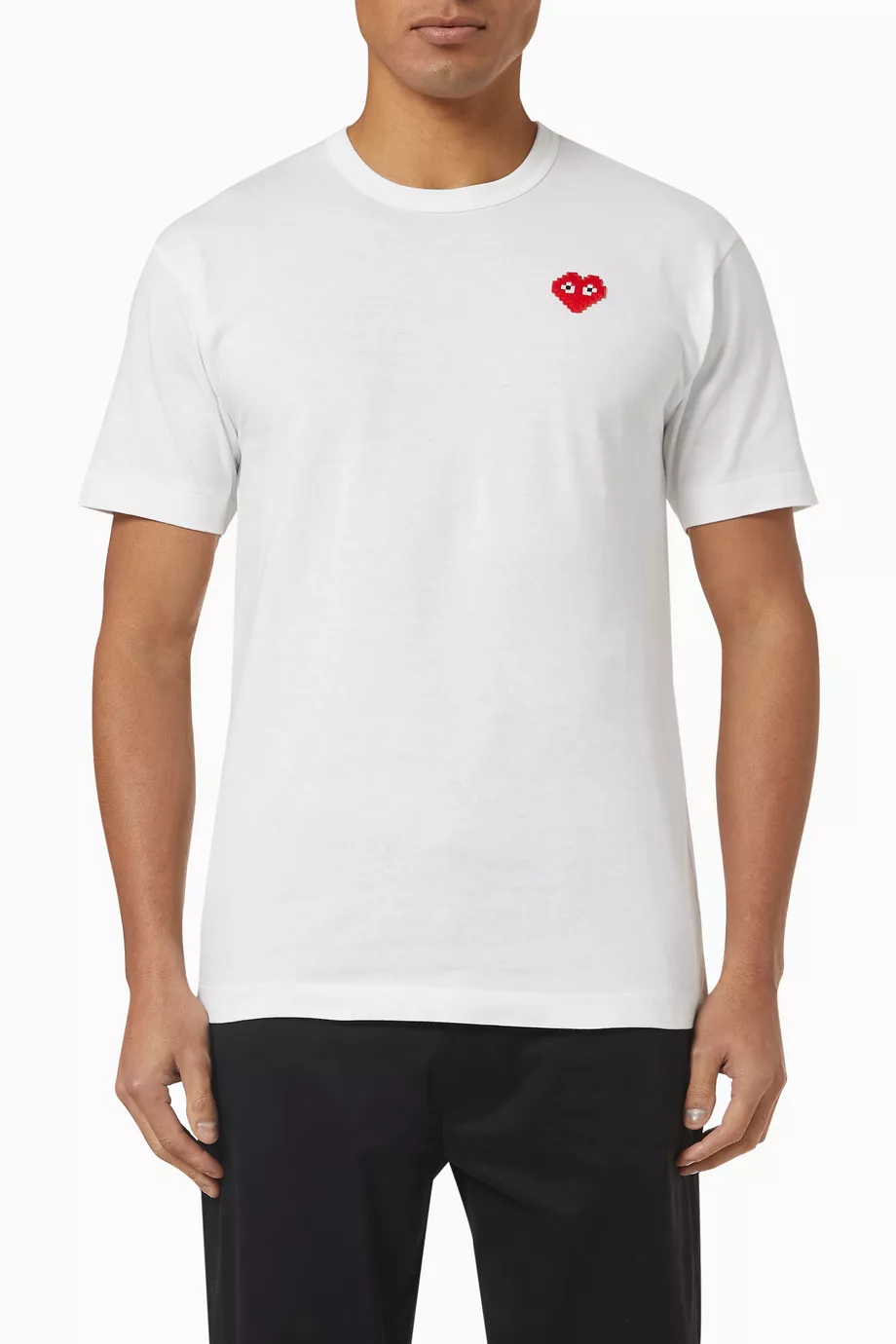 Buy Comme des Garçons PLAY White x Invader Pixel Heart