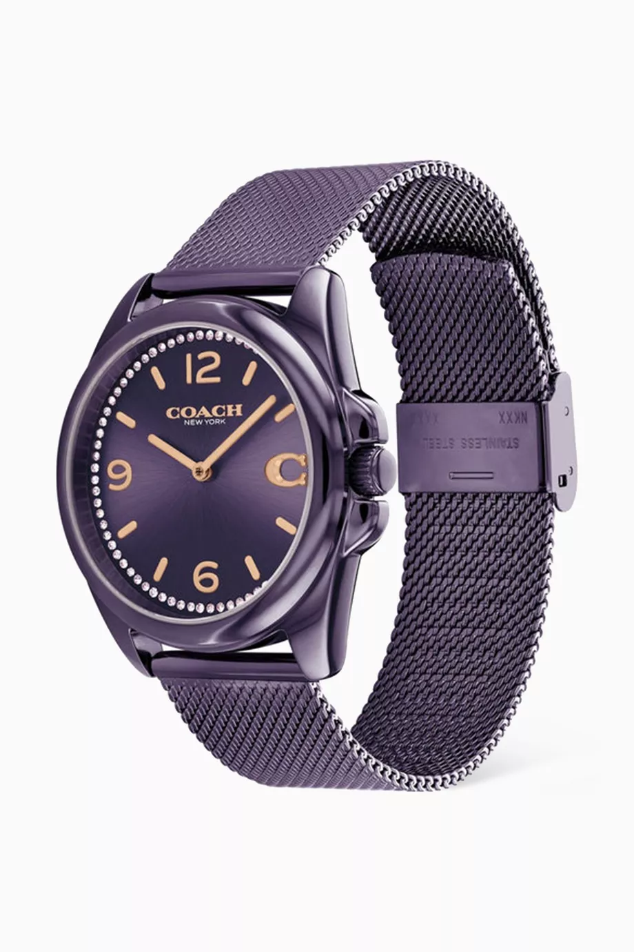 Buy Coach Purple Greyson Quartz Steel Watch 36mm For Women Online Ounass UAE