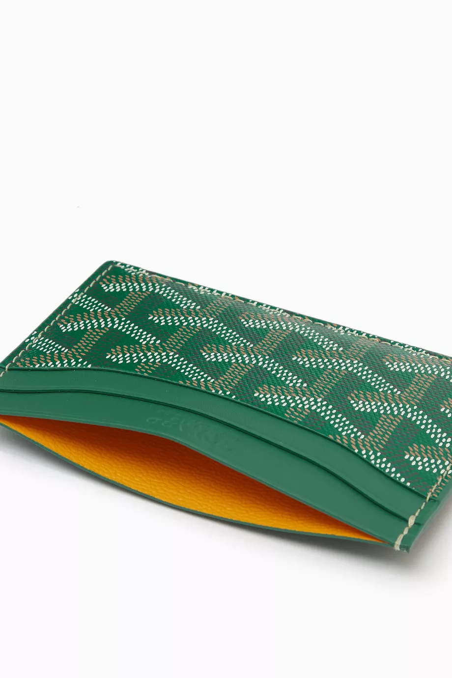 Buy Goyard Pre Loved Green Unused Porte Cartes Saint Sulpice in Goyardine Fabric For UNISEX Online Ounass UAE