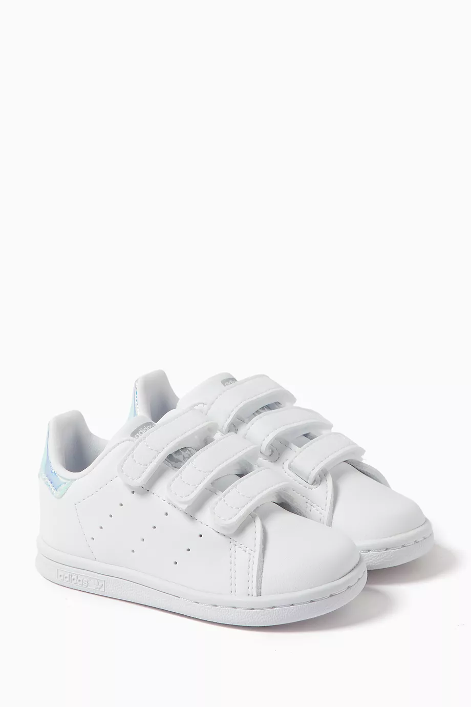 Buy adidas White Double Velcro Stan Smith Sneakers in Faux Leather