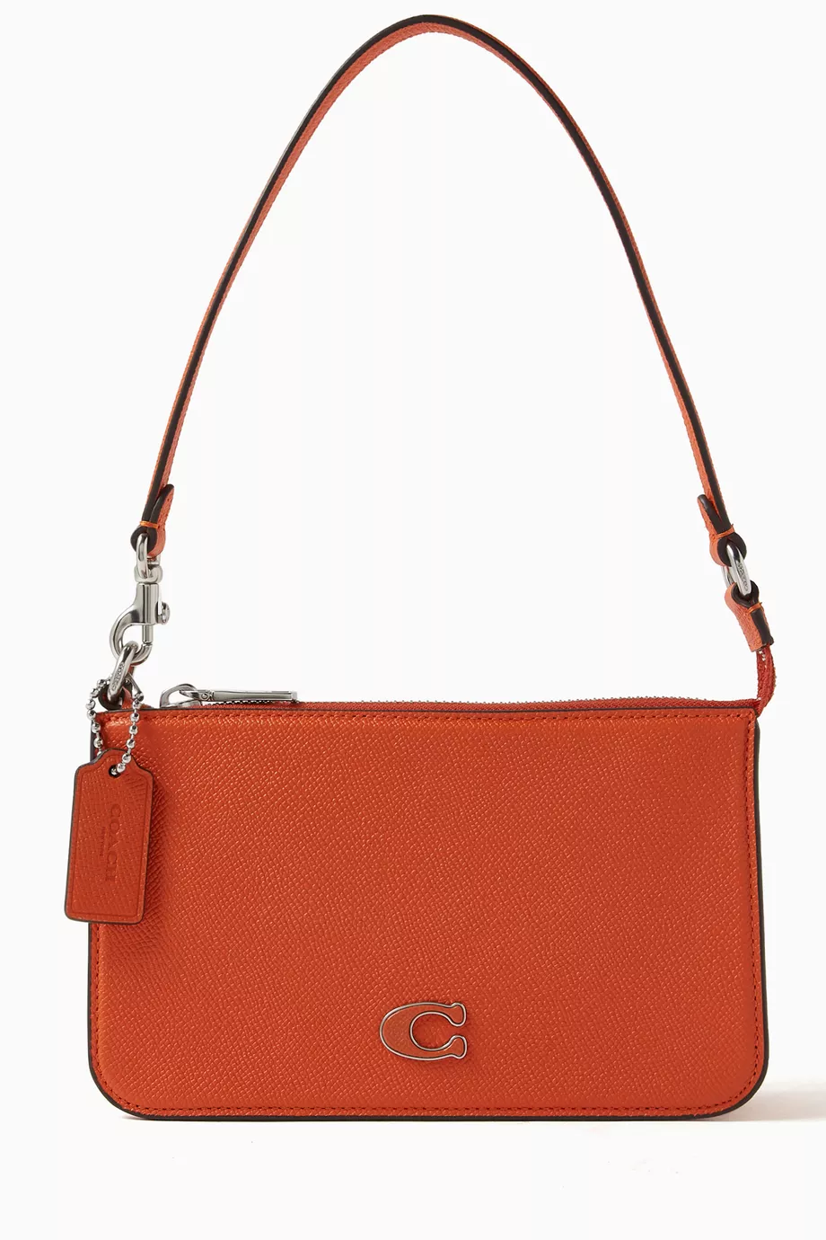 Neon orange coach purse top