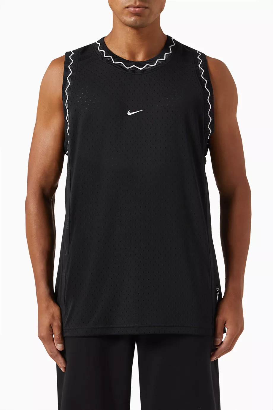 Buy Nike Black Dri-FIT Tank Top in Mesh Jersey For Men Online