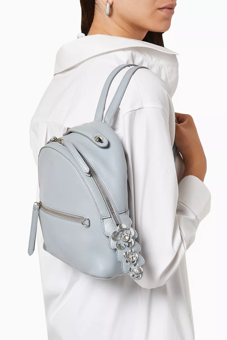 Buy Fendi Pre Loved Blue Mini By The Way Backpack in Leather For Women Online Ounass UAE