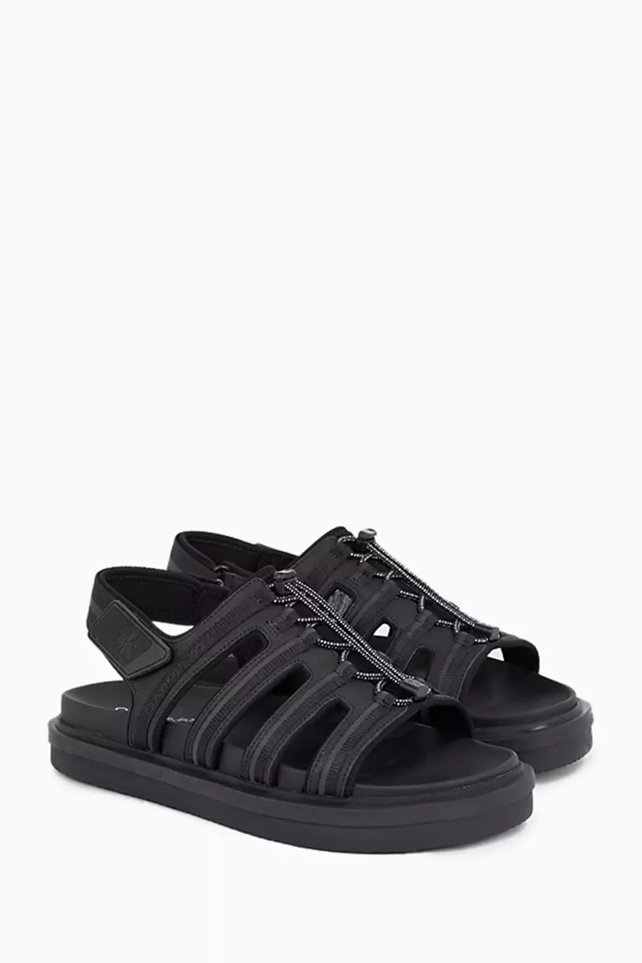 Buy Calvin Klein Jeans Black Hiking Sandals in Leather For Men Online Ounass UAE