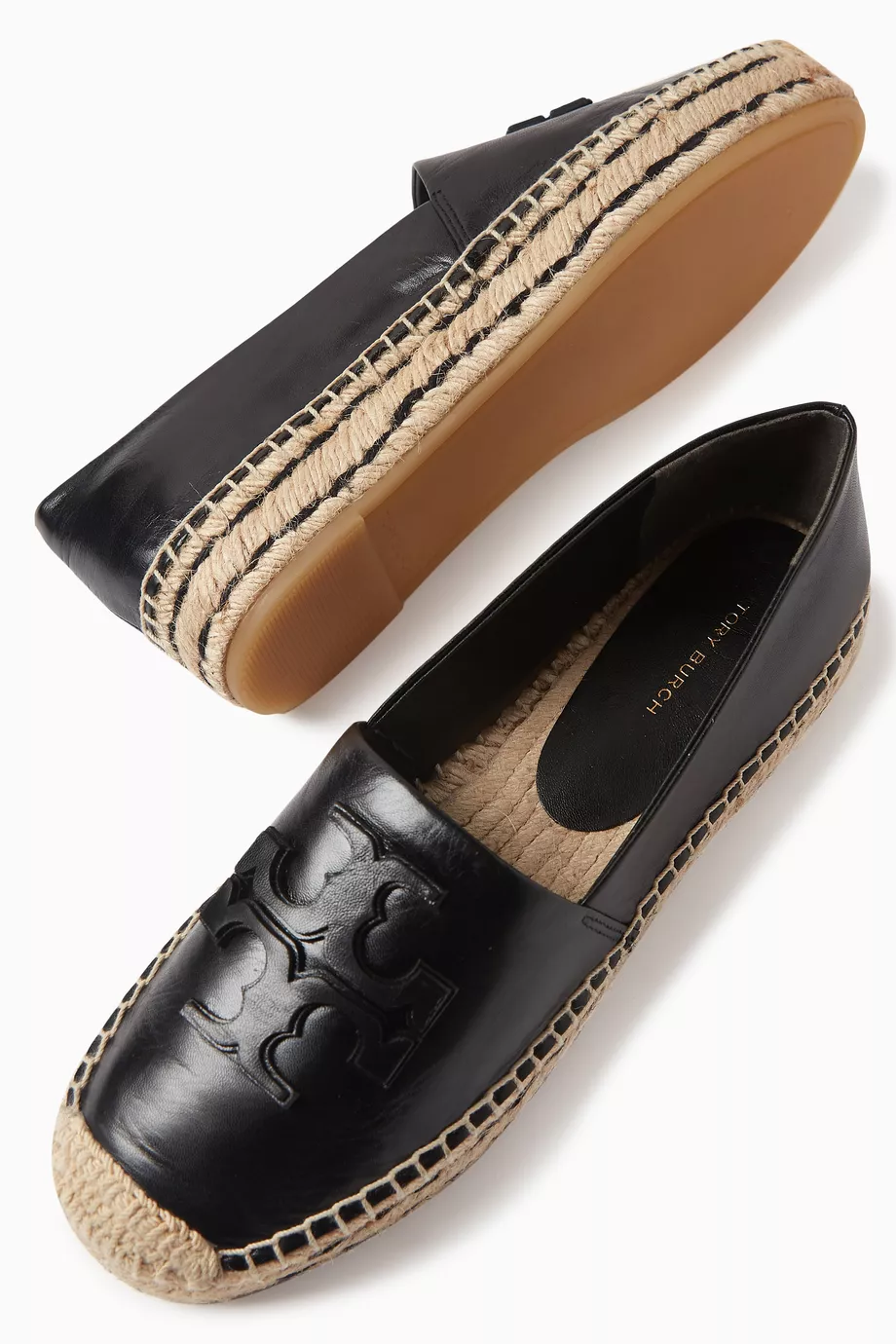 Buy Tory Burch Black Ines Platform Espadrilles in Leather For Women Online Ounass UAE
