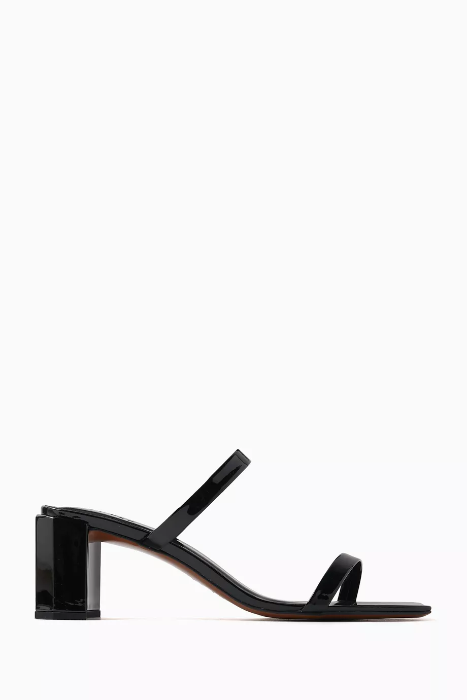 Buy BY FAR Black Tanya 65 Mule Sandals in Patent Leather For Women Online Ounass UAE
