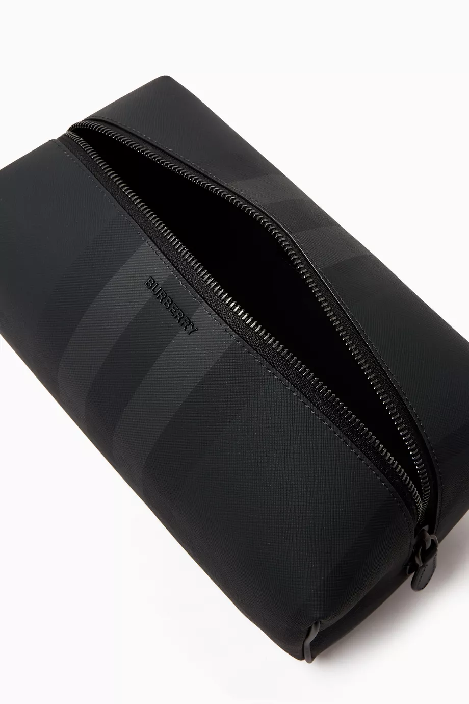 Buy Burberry Grey Vintage Check Wash Bag in Coated Canvas For Men Online Ounass UAE