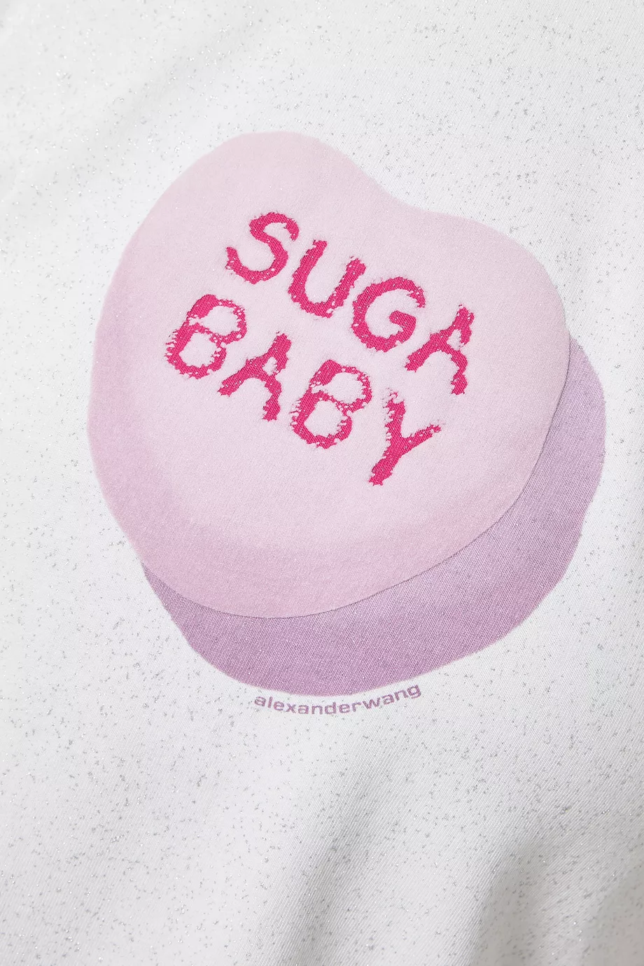 Alexander Wang ☆ホワイト Sugar Baby リンガーTシャツ Alexander Wang Sugar Baby Shrunken Ringer Graphic T-Shirt
