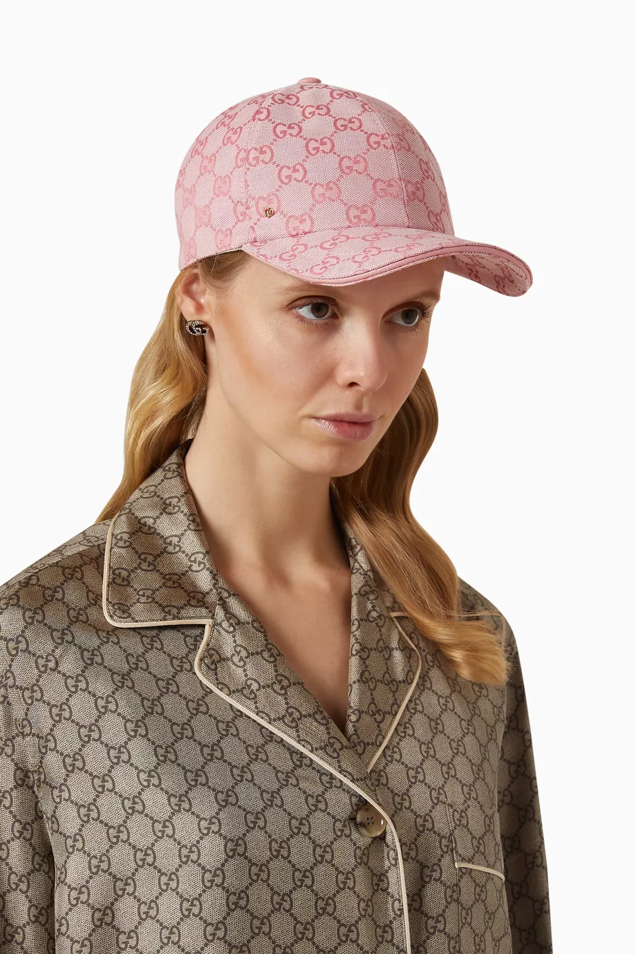 Buy Gucci Pink GG Baseball Hat in Cotton Canvas For Women Online Ounass UAE