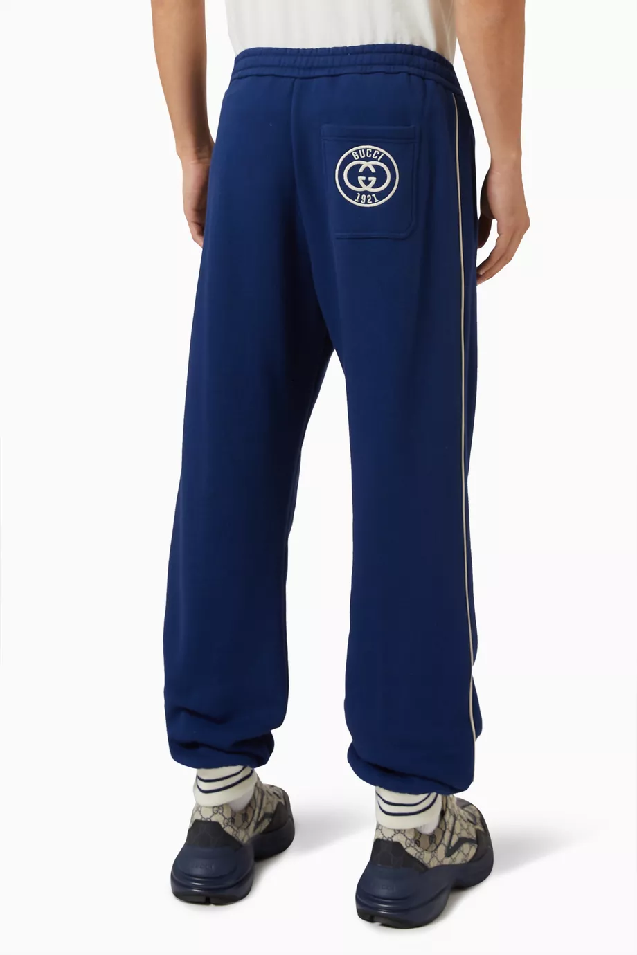 Gucci blue track pants discount