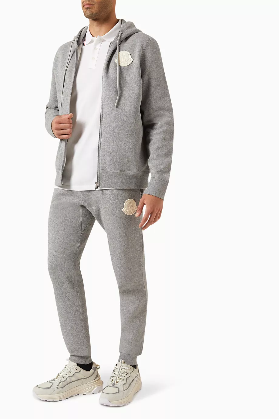 Moncler zip hoodie grey outlet