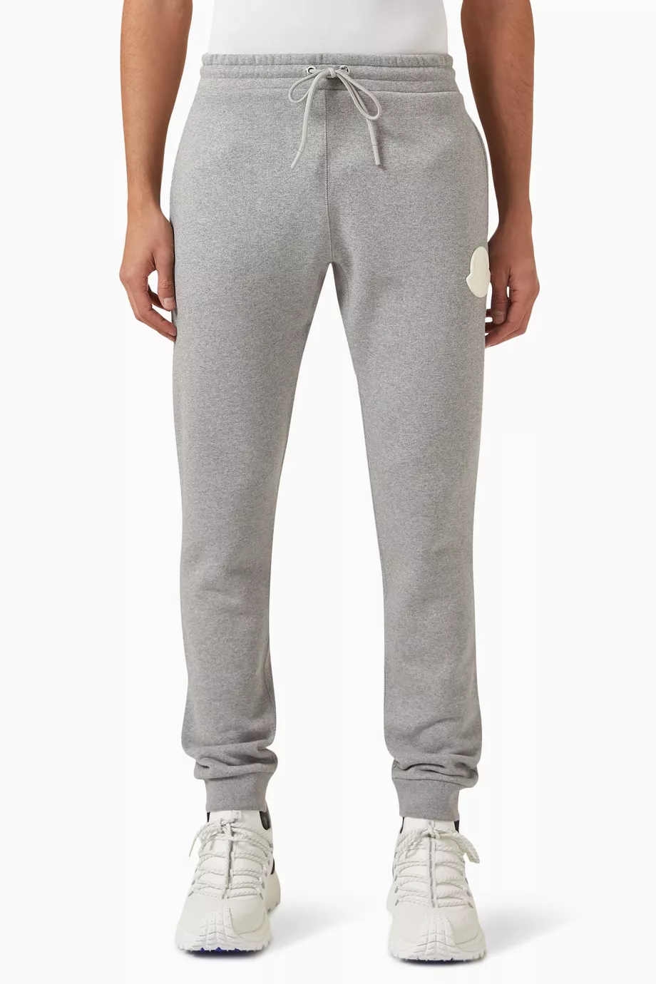 Buy Moncler Grey Logo Sweatpants in Cotton For Men Online Ounass UAE
