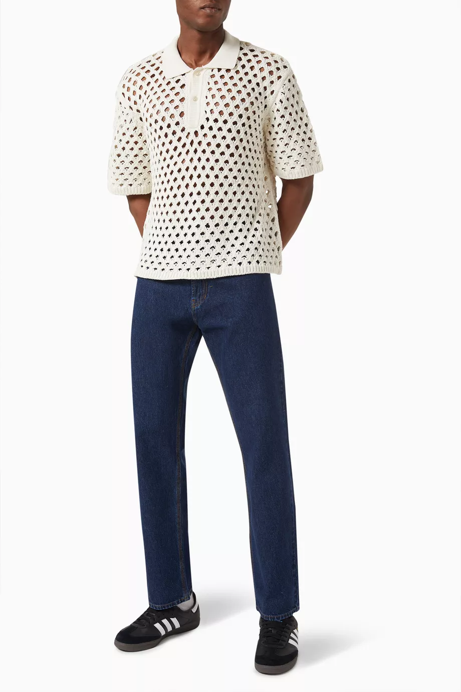 Buy Stüssy Multicolour Big Mesh Polo Sweater in Cotton Knit For Men Online  | Ounass UAE