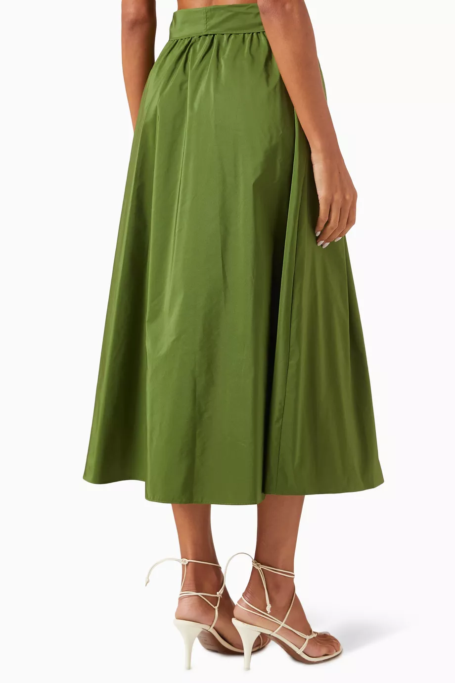 Buy Weekend Max Mara Green Zarda Skirt in Taffeta For Women