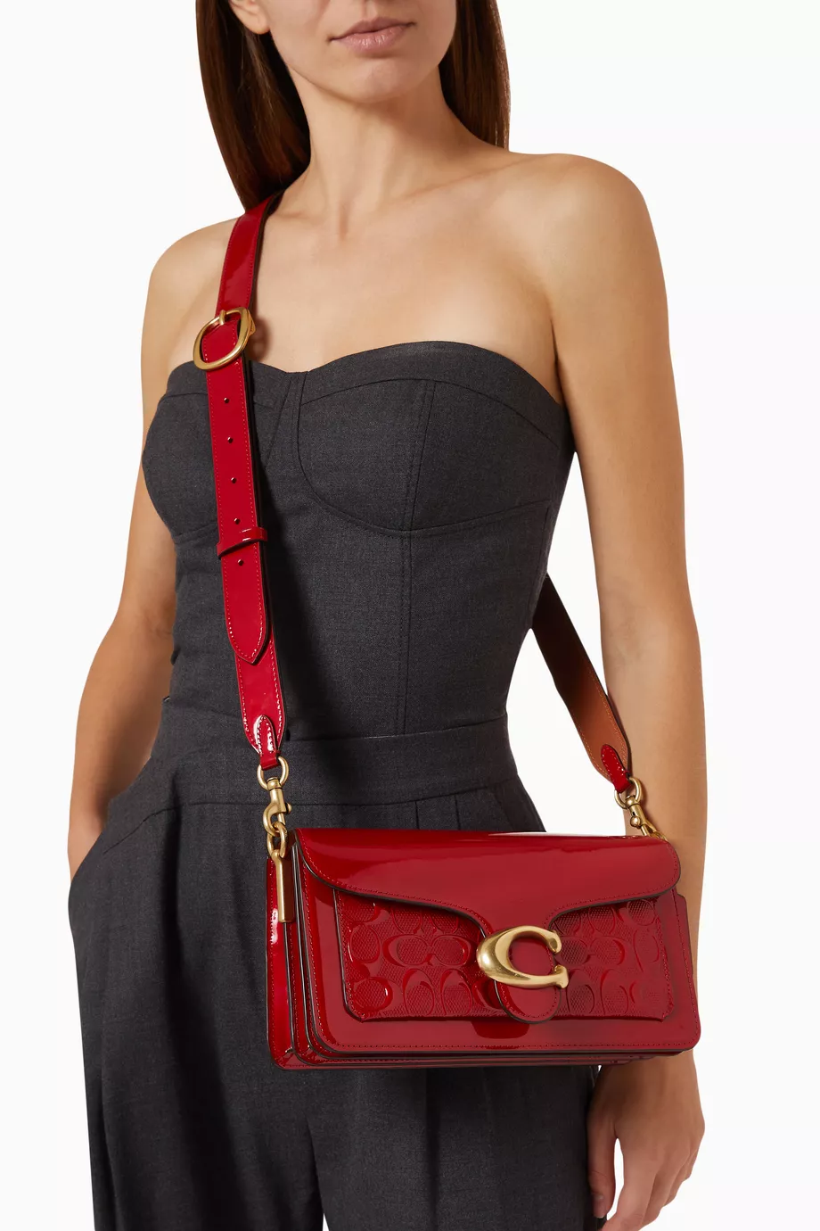 Buy Coach Red Tabby 26 Shoulder Bag in Signature Patent Leather For Women Online Ounass UAE