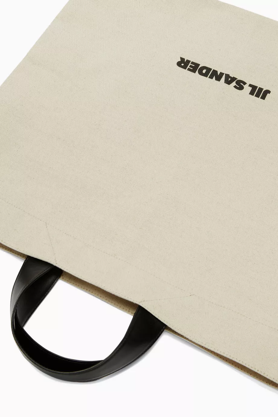 Buy Jil Sander Neutral Book Flat Square Shopper in Cotton-linen