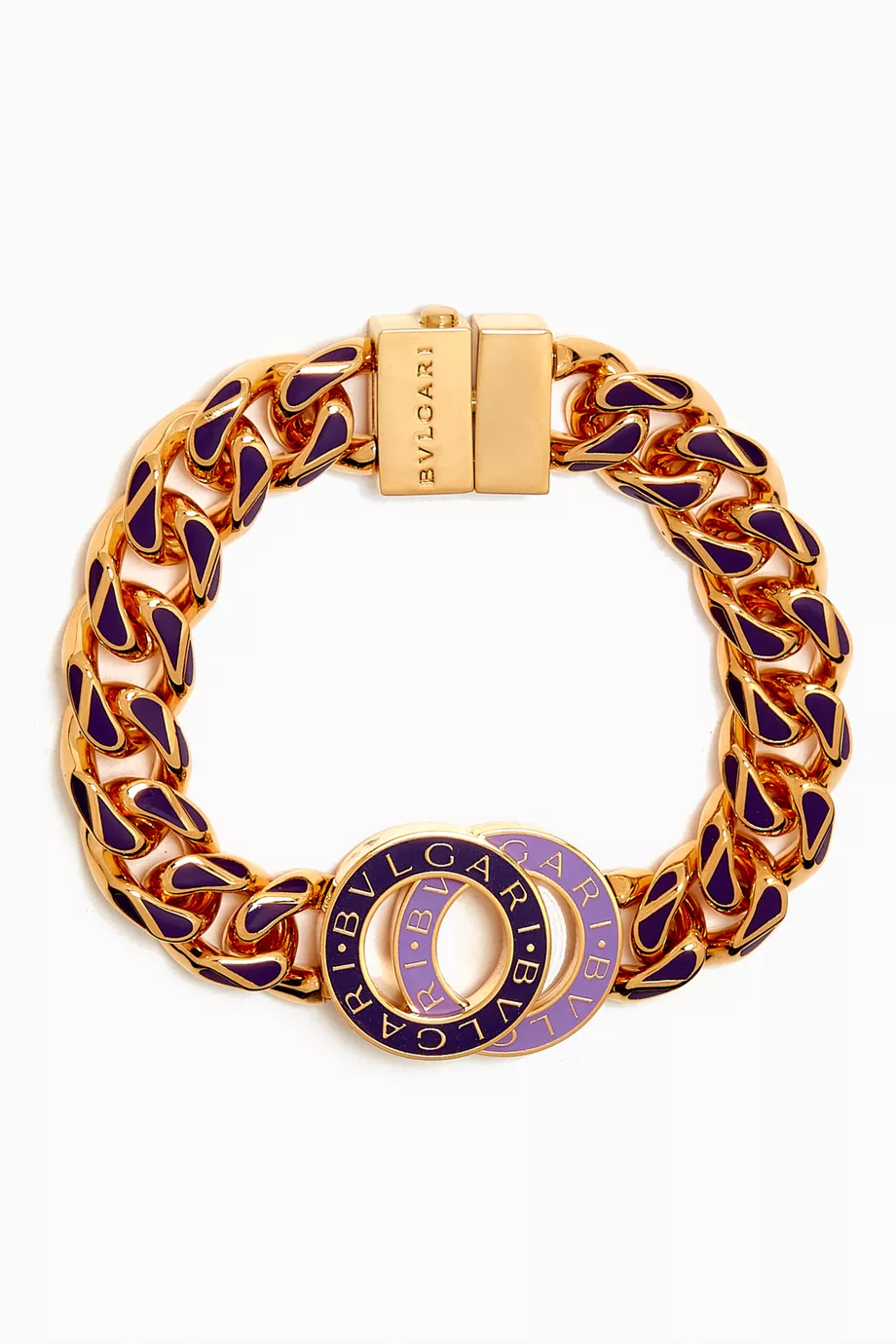 Buy BVLGARI Purple BULGARI BULGARI Maxi Chain Bracelet in Brass For Women Online Ounass UAE