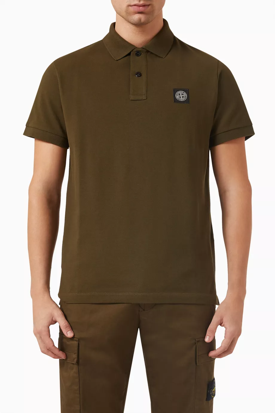 Stone island green polo shirt top